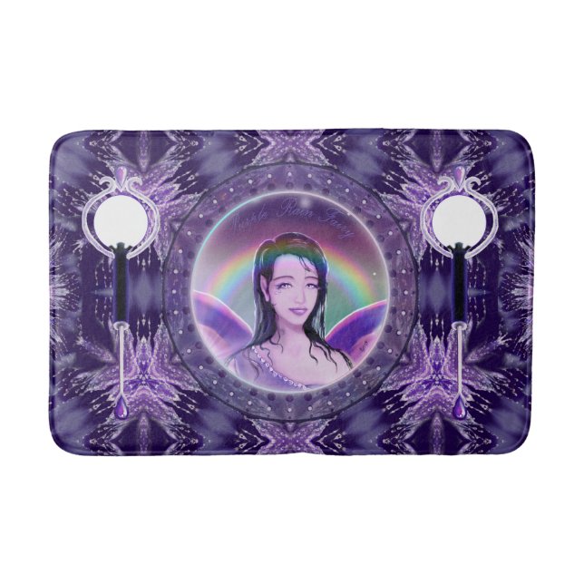 Lila regn Fairy Bath Mat Badrumsmatta (Framsidan)