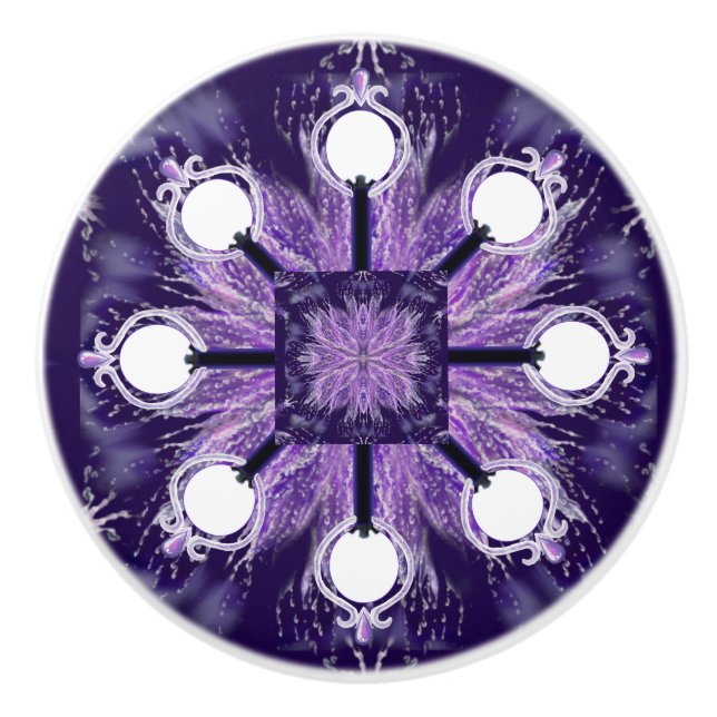 Lila regn Fairy Ceramic Knob Knopp (Framsidan)