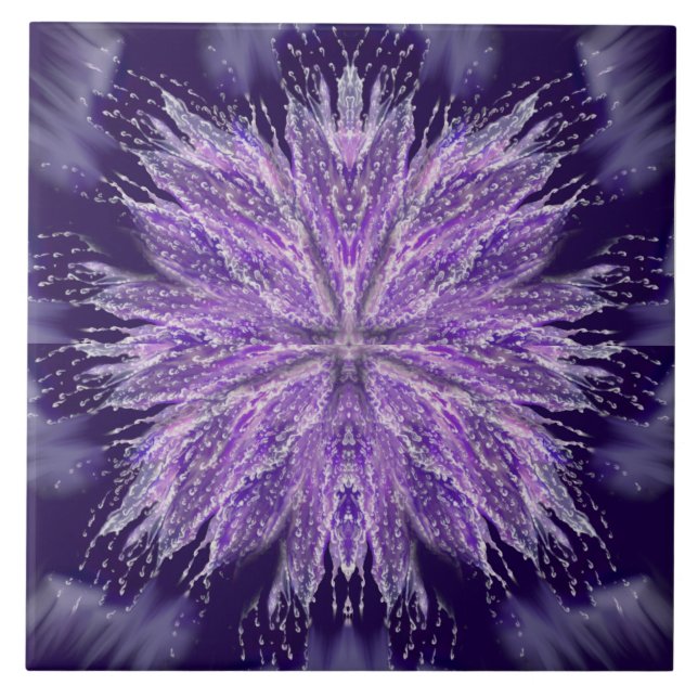 Lila regn Fairy Ceramic Tile Kakelplatta (Framsidan)