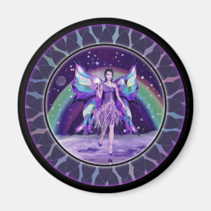 Lila regnälvamagnet magnet