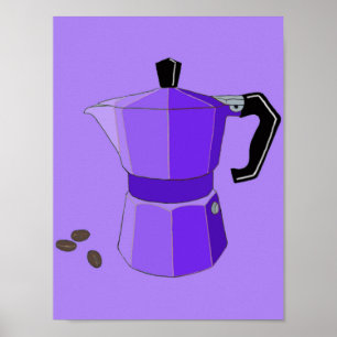 Lila Regnbåge Espresso Affisch