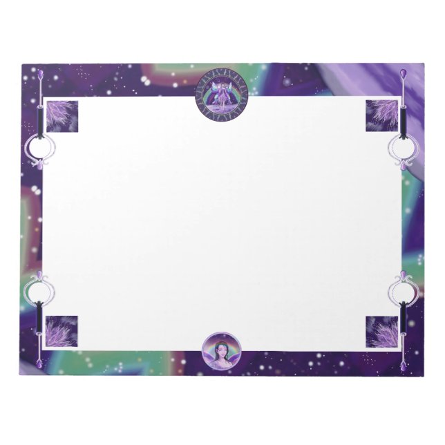 Lila regnmjölk anteckningsblock (Framsida)