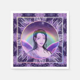 Lila regnmjölk pappersservett