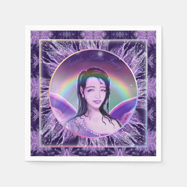 Lila regnmjölk pappersservett (Framsidan)