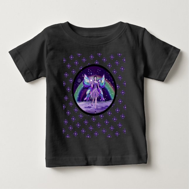 Lila regnsaga för babykläder t shirt (Framsida)