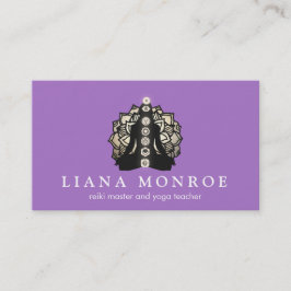 Lila Reiki och Yoga Teacher Lotus och Chakra Visitkort