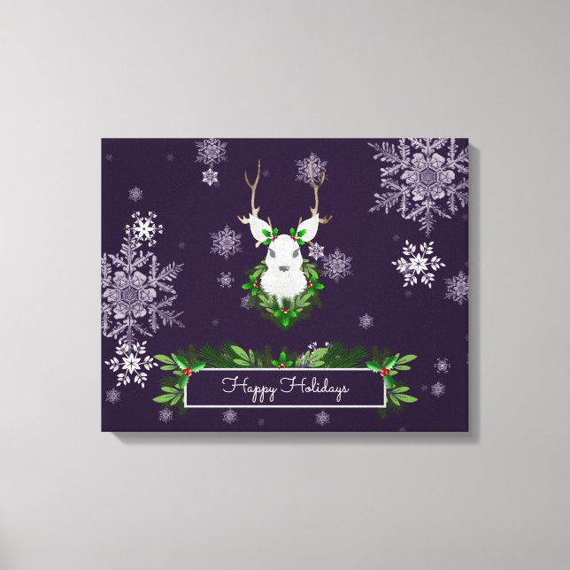 Lila Reindeer Kanvastryck (Framsida)