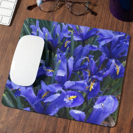 Lila Reticulated Irises Blommigt Musmatta