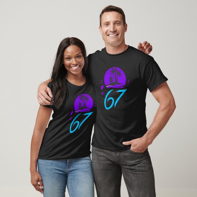 Lila Retro 67  T Shirt (Unisex)