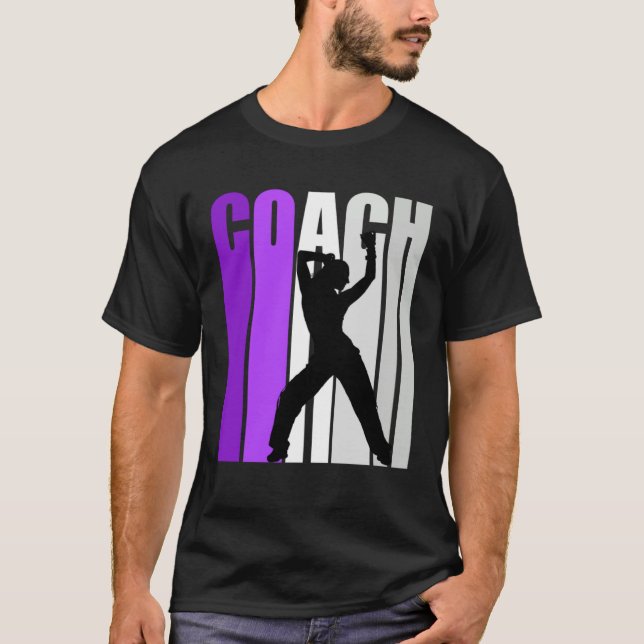 Lila Retro Dance Coach Instructor Teach Teaching T Shirt (Framsida)