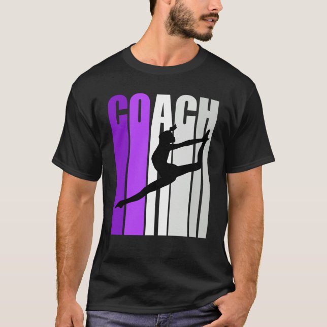Lila Retro Dance Coach Instructor Teach Teaching T Shirt (Framsida)