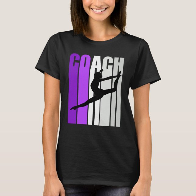 Lila Retro Dance Coach Instructor Teach Teaching T Shirt (Framsida)