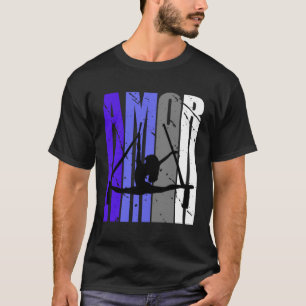 Lila Retro Kärlek Luft Yoga Fläkt Aerialist Squad T Shirt