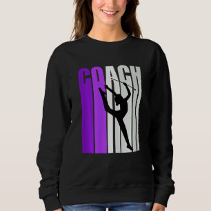 Lila Retro Konstnärlig Rytmisk Gymnastik Tränare T Shirt