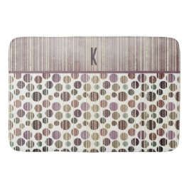 Lila Retro Modern Polka dots Badrumsmatta