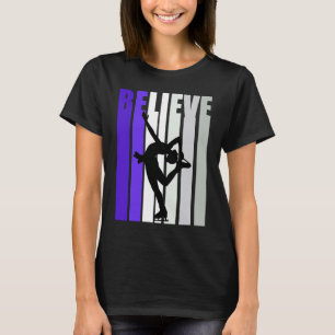 Lila Retro Motivational Girls Ice Skating Dancin T Shirt