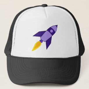Lila Retro Rocket Truckerkeps
