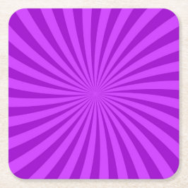 Lila Retro Sunburst Background Underlägg Papper Kvadrat