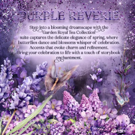 Lila Reverie Carriage Save Date - Royal Tea Inbjudningar
