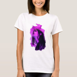 Lila Reverie ledsen kvinna T Shirt
