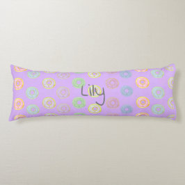 Lila Reversible Custom Name Donut Body Pillow Kroppskudde