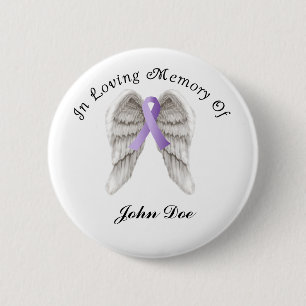 Lila Ribbon All Cancer in Memory Knapp