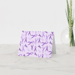 Lila Ribbon Awareness Tackkort Stationery