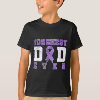 Lila Ribbon Cancer Fighter Pappa Gift Pancreatic C T Shirt