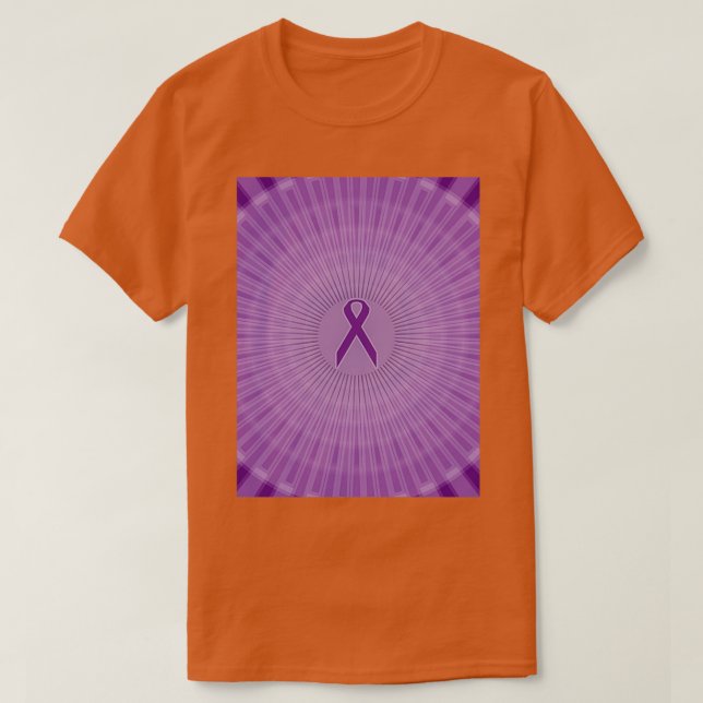 Lila Ribbon Circles Fibromyalgia T Shirt (Design framsida)