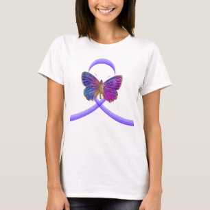 Lila Ribbon Domestic Violence Awareness T Shirt