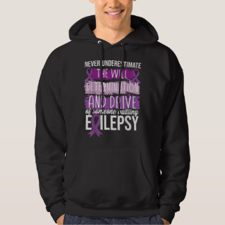 Lila Ribbon Epilepsy Warrior Hoodie