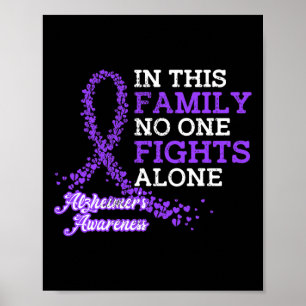 Lila Ribbon Family Alzheimer Awareness Poster