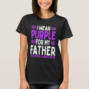 Lila Ribbon Far Pappa Överdosering Medvetenhet om T Shirt
