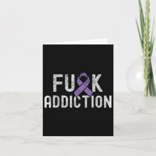 Lila Ribbon Fck Addence Overdose Awareness 1 Kort