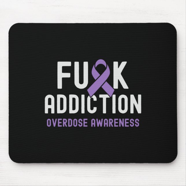 Lila Ribbon Fck Addence Overdose Awareness 2 Musmatta (Framsidan)