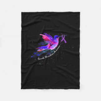 Lila Ribbon Fibromyalgia Awareness 5 Fleecefilt