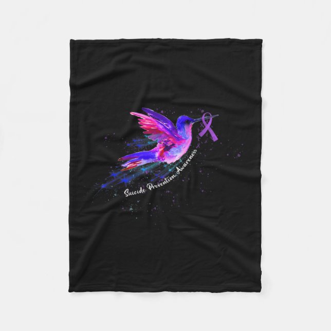 Lila Ribbon Fibromyalgia Awareness 5 Fleecefilt (Framsidan)