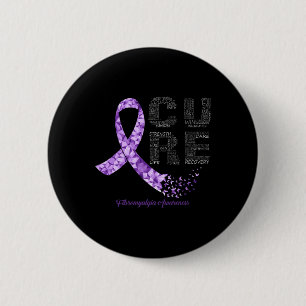Lila Ribbon Fibromyalgia Awareness Knapp