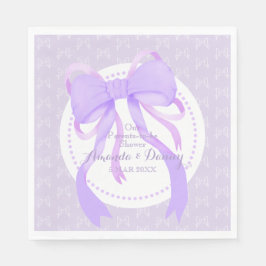 Lila Ribbon Flicka Shower Pappersservett
