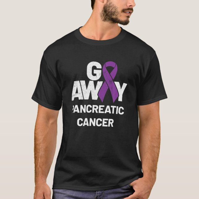 Lila Ribbon Gifts | Nationell pankreascancer A T Shirt (Framsida)