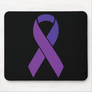 Lila Ribbon Heimerheimer Awareness Supportör Sur Musmatta