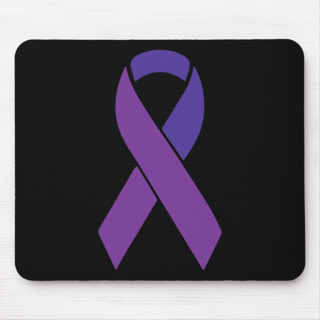 Lila Ribbon Heimerheimer Awareness Supportör Sur Musmatta (Framsidan)