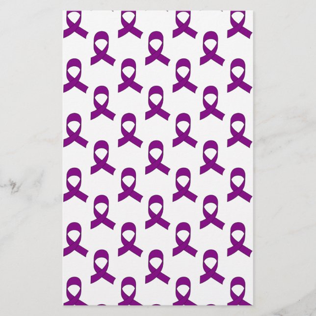 Lila Ribbon Mönster Brevpapper (Framsida)