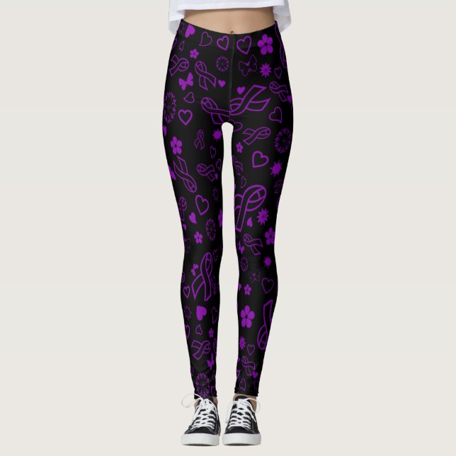 Lila Ribbon Multi...Fibro Leggings (Framsida)