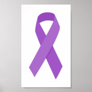LILA RIBBON ORSAKAR stöd för Alzheimers sjukdom Poster