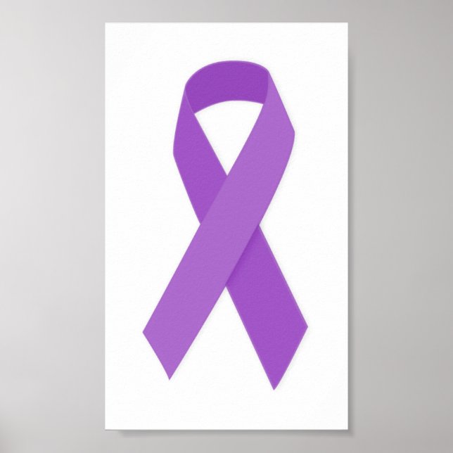 LILA RIBBON ORSAKAR stöd för Alzheimers sjukdom Poster (Framsidan)