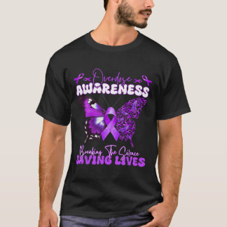 Lila Ribbon Overdose Awareness Day Butterfly Sup T Shirt