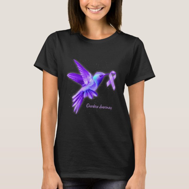 Lila Ribbon Överdosering Medvetenhet 3 T Shirt (Framsida)