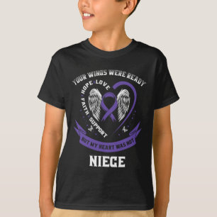 Lila Ribbon Pancreatic Cancer Awareness Niece Han T Shirt