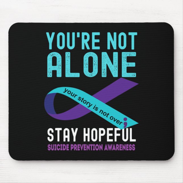 Lila Ribbon Support Suicide Prevention Awareness Musmatta (Framsidan)